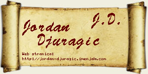 Jordan Đuragić vizit kartica